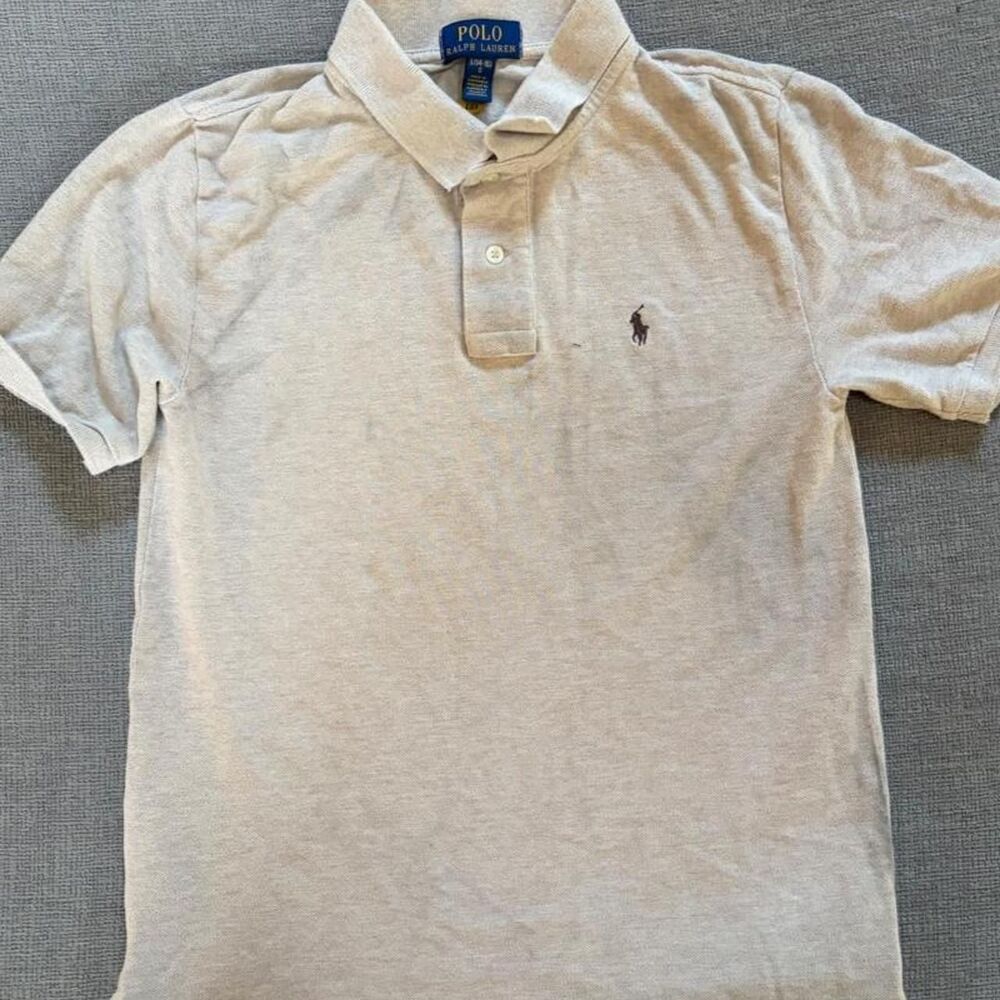 Polo-ralph-lauren Men's Grey and Cream Polo-shirts